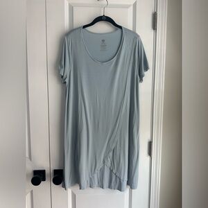 Kindred Bravely Tulip Hem Maternity & Nursing Nightgown Mist Blue Size Large